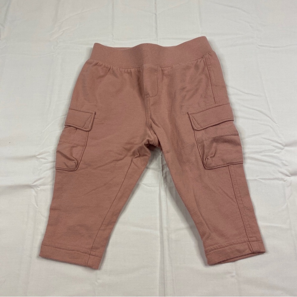 Baby Gap Pants Girls Size 12-18 Months Pink Sweatpants Joggers Pockets Knit